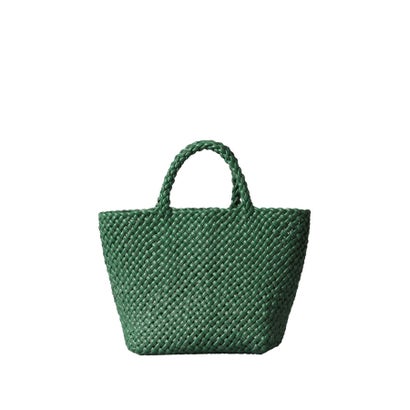 ヒロフ HIROFU 【ブレッツァナッパレース】レザーメッシュトートバッグ S 本革 （グリーン(022)）