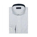 トーキョーシャツ TOKYO SHIRTS 形態安定 ホリゾンタルワイドカラー 長袖 ワイシャツ (ブルー)