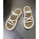 ミニミニストア miniministore 厚底サンダル ミュールサンダル 美脚夏靴 (オフホワイト)