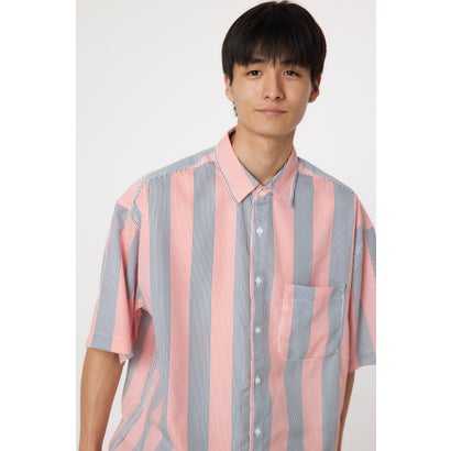 マルチストライプシャツ 柄RED5