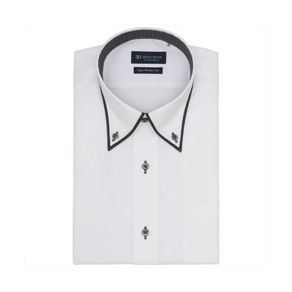 トーキョーシャツ TOKYO SHIRTS 【超形態安定】 ノーアイロン ボタンダウンカラー 半袖 ワイシャツ （ホワイト）