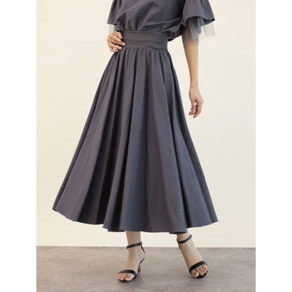 フェンネル FENNEL リネンブレンドフレアスカート（SET UP） （チャコールグレー）