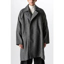 ヤンヤンヴァンエシュ JAN-JAN VAN ESSCHE Oversized W Breasted Car Coat (Black-White)