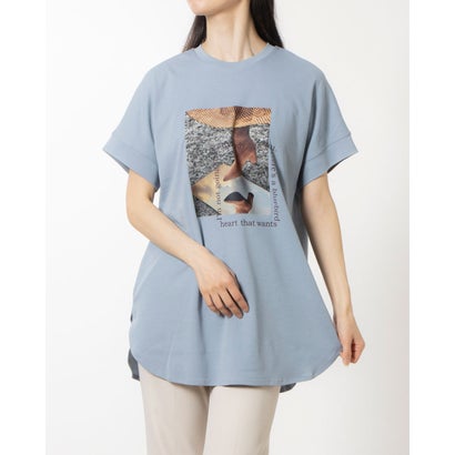 ブローディア BRODIAEA グラフィックスムースTシャツ (サックス) ブローディア BRODIAEA グラフィックスムースTシャツ (サックス)