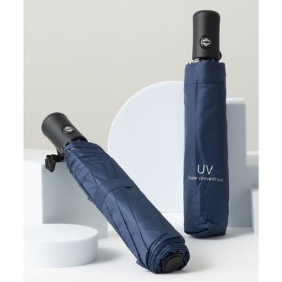 エモニーク emonique 晴雨兼用折りたたみ傘 自動開閉 日傘 UPF40+ （ネイビー）