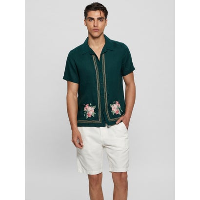  GUESS ECO Embroidered Island Linen Shirt G8J3 Ⱦµ  