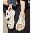 厚底クロスサンダル コンフォートサンダル