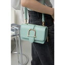 フェイクレザーメタルパーツウォレットバッグ L/BLU1