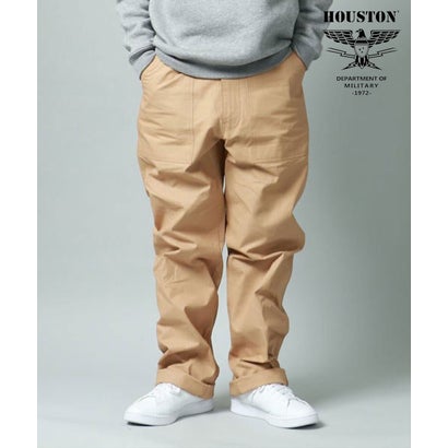ヒューストン HOUSTON リップストップ ベイカーパンツ #1881/メンズ ボトムス カジュアル アメカジ ミリタリー ワイドパンツ (カーキ)