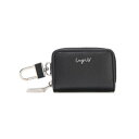 アングリッド Ungrid 配色パイピング スマートキーケース 車 ダブルファスナー ダブル ポケット キーチェーン ファスナー カラビナ ギフト (BLK)