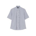 トーキョーシャツ TOKYO SHIRTS 【デザイン】 COFREX 前立ミニフリル 五分袖 レディースシャツ (ネイビー)