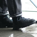 ハスキー husky Co.Ltd. TOKYO☆CAMPGO / トーキョーキャンプゴー 防滑ボリュームソール ナイロン ハイカット防水スニーカー (BLACK)