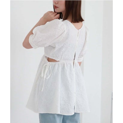 アルシーヴ archives ふくれJQカットアウトチュニック (OFWH)