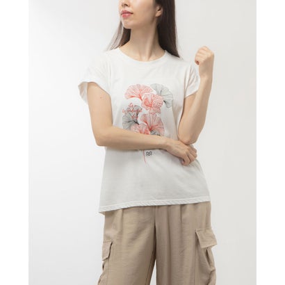 リナシメント RINASCIMENTO ビジューリーフTシャツ (Panna Bianco) リナシメント RINASCIMENTO ビジューリーフTシャツ (Panna Bianco)