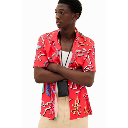 デシグアル Desigual ALISTAIR シャツショートスリーブ (ピンク/レッド)