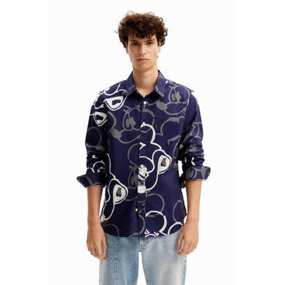 デシグアル Desigual SAMSON シャツロングスリーブ (ブルー)