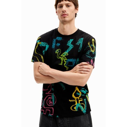 デシグアル Desigual ARGIDER Tシャツショートスリーブ (グレー/ブラック)