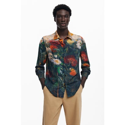 デシグアル Desigual MONTANA シャツロングスリーブ (ピンク/レッド)