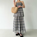ジュノア JUNOAH バックリボンティアードキャミワンピース (ブルー)