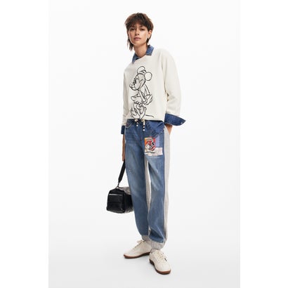 デシグアル Desigual JOGGER MICKEY デニムロングパンツ （ブルー）