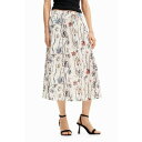 デシグアル Desigual 花柄のミディスカートarty (ホワイト)