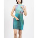 デシグアル Desigual VESTTHUIR ワンピースノースリーブ (グリーン)