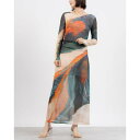 デシグアル Desigual VESTMAR ワンピースロングスリーブ (グリーン)