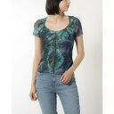 デシグアル Desigual TIE-DYE Tシャツショートスリーブ (ブルー)(4)