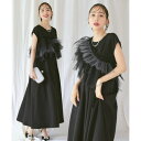 ルイルエブティック RUIRUE BOUTIQUE マルチWayチュールTOPS&フレンチスリーブワンピースセット (ブラック×ブラック)