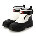 ハンター HUNTER WOMENS INTREPID SHORT BUCKLE SNOW BOOT (WHT/BK)