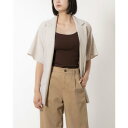 リナシメント RINASCIMENTO テーラーカラーカシュクールリネンTOPS (Beige)