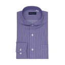 トーキョーシャツ TOKYO SHIRTS 形態安定 ホリゾンタルワイドカラー 長袖 ワイシャツ (ダークブルー)