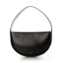 ヤーキ YAHKI ダブルフェイスレザーハーフムーンハンドバッグ (BLACK)