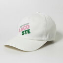ラコステ LACOSTE RETRO LOGO PRINT CAP (WHITE)