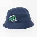 ラコステ LACOSTE RETRO LOGO PRINT BUCKET HAT (NAVY)
