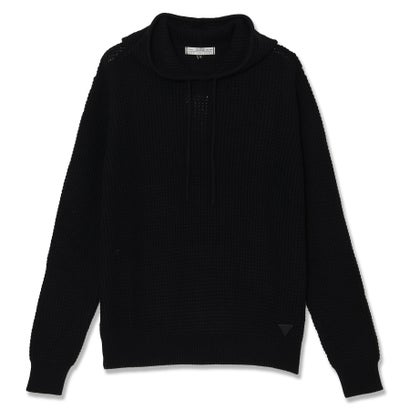 ゲス GUESS DERIK Hoodie Ls Stitched Sweater (JBLK)