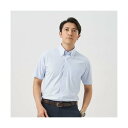 トーキョーシャツ TOKYO SHIRTS 【ストレッチ】 形態安定 ボタンダウンカラー 半袖 ニットシャツ (ブルー)