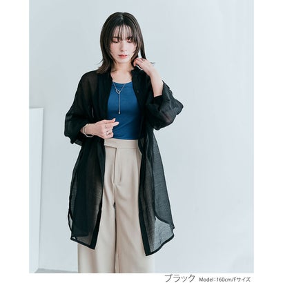 キラキラショップ KiraKiraShop トップス《袖ボリュームバンドカラーシャツ 全5色》 ［jht0002］ （ブラック）