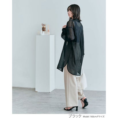 キラキラショップ KiraKiraShop トップス《袖ボリュームバンドカラーシャツ 全5色》 ［jht0002］ （ブラック）