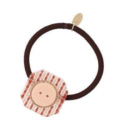 クークルトウキョウ kukulu_tokyo レトロチェック ボタン ポニー （オレンジ）