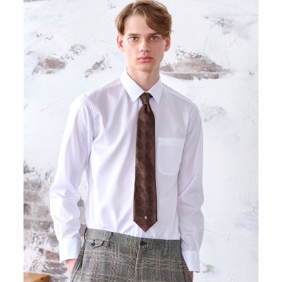 ドレステリア DRESSTERIOR 100双ドビースクエアジャカードシャツ （ホワイト(001)）