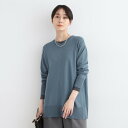 インディヴィ INDIVI Vネックチュニックニット (ブルー(092))(4)