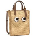 アニヤハインドマーチ Anya Hindmarch かごバッグ ショルダーバッグ アイズ N/S ミニ トート ベージュ ブラウン レディース ANYA HIN...