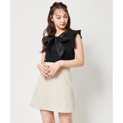 トランテアン ソン ドゥ モード 31 Sons de mode ラインストーンミニスカショーパン （ベージュ）(4)