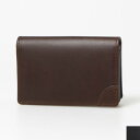 ラフィネ Raffine オイルレザービジネスカードケース (DARK BROWN/BLACK)(4)