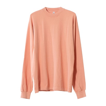 󥼥륹ѥ LOS ANGELES APPAREL LONG SLEEVE GARMENT DYE MOCKNECK T-SHIRT CORAL