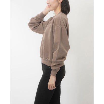 ロサンゼルスアパレル LOS ANGELES APPAREL 14 OZ GARMENT DYE HEAVY FLEECE CROPPED MOCK NECK PULLOVER （MUSHROOM）