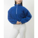 ロサンゼルスアパレル LOS ANGELES APPAREL CROPPED POLAR FLEECE HALF ZIP PULLOVER (ROYAL BLU...