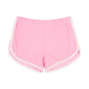 ロサンゼルスアパレル LOS ANGELES APPAREL INTERLOCK RUNNING SHORTS (BABY PINK_WHITE)