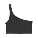 ロサンゼルスアパレル LOS ANGELES APPAREL GARMENT DYE ONE SHOULDER CROP TOP (DOLPHIN BLUE)